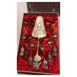 Silver plate, Ert, forks, dessert, spatula, and