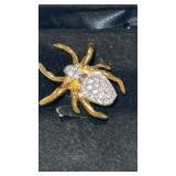 Swarovski spider pin