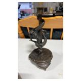 Bronze dragon candlestick holder, approximately