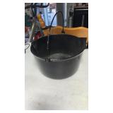 14 x. 7 " cast iron pot with markings EW with