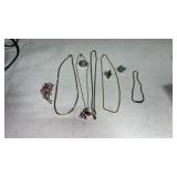 Miscellaneous gold and silver tone, necklaces,