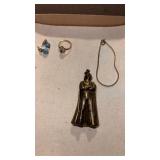 Darth Vader figure brass? Old tone  ring,