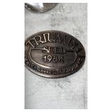 Advertising belt buckle