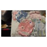 6 miscellaneous hand, made doll clothes