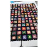 Crocheted lap blanket approximately 64 x 44"