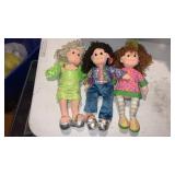 3 beanie boppers TY dolls with tags