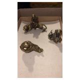 2" Brass Buddha sculptures