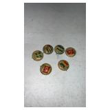 6 cigarette pins ( country )