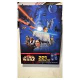 Complete opened Star Wars 221 piece mural puzzle