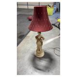 Decorative table lamp with shade approximately 34