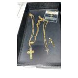 Gold toned religious jewelry