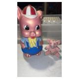 Bear and pig piggy bank