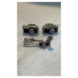 Swank, novelty, cufflinks, and tie bar camera