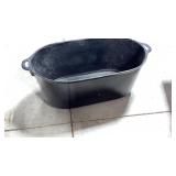 25 x 13 x 10" cast iron, four leg pot roaster no