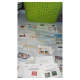 Group of unused postage stamps