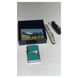 Browning belt, buckle, two pocket knives, and a