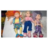 3 TY beanie, bopper dolls