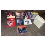 7 Christmas records , a record case and one