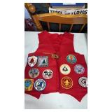 Boy Scout vest with multiple patches