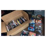 Box of miscellaneous DVDs some new in package
