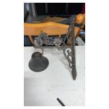 Cast iron wall mounted be featuring a motorcycle