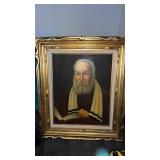 Gold wooden Framed Religious oil painting  on