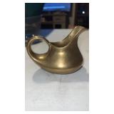 Solid, heavy brass jug, small pitcher , creamer,