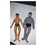 Vintage Batman and Robin action figures