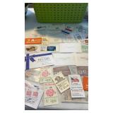 Group of unused postage stamps