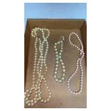 Set of three costume pearl necklaces