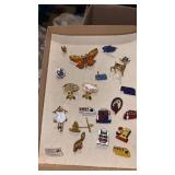 Miscellaneous lot of gold tone, bowling pins,