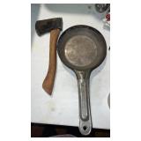 Cold handle, cowboy skillet, unmarked, and