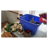 Tub of Christmas Decorations