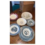 Miscellaneous grouping of dishes  currier & Ives