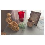 Miscellaneous group of decorative items  vases,