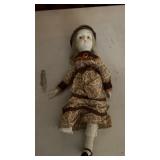 Porcelain Doll with Silver Hair (Missing Leg)