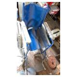 Vintage wheel chair this item is in the attic.