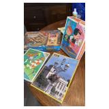 Group of 3 puzzles  and 1 Harry Potter board game