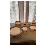 Blue white and gold Gibson china set