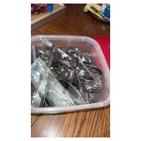 small tub with lid  springtime silverware