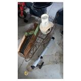 Metal outdoor wheel barrel decoration and more