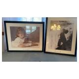2 Children Framed Photos, Largest is 16x20"