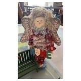 Tote with Lid of Miscellaneous Decorations, Faux