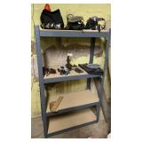 Metal shelving unit content not included