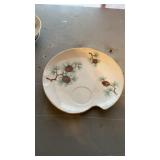 china tea plates Pine cones with gold rim