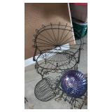 Metal outdoor plant stands bench  approximately