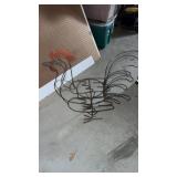 Rooster metal plant stand approximately 28.5 x