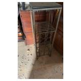 Metal Wine Rack approx 13.5" x 13.5" x 42"