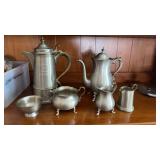Pewter Teapot Set, NSSA 1977 Open 600 Champ Class