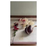 Grouping of Christmas decorations with light up